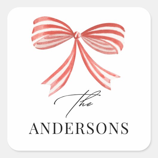 Elegante moderne traditionele rode boog multi foto vierkante sticker (Voorkant)