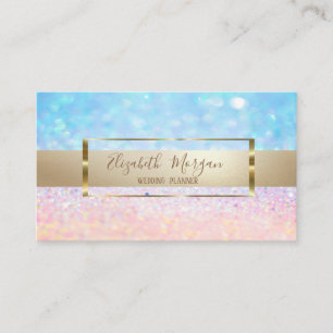 Elegante Moderne Trendy Bokeh Ombre, Gouden Frame Visitekaartje