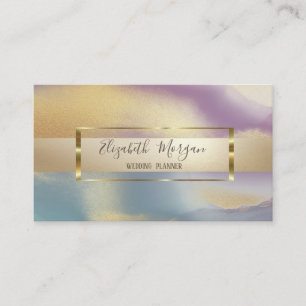 Elegante Moderne Trendy Glitter, Gouden Frame Kleu Visitekaartje