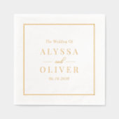 Elegante moderne trouwfolie servetten (Voorkant)