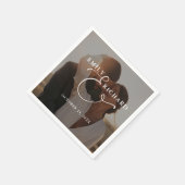 Elegante moderne trouwfoto servet (Hoek)