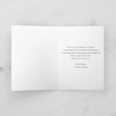 Elegante moderne typografie Bruid & bruidegom brui Bedankkaart (Binnen)