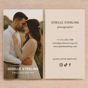 Elegante moderne typografie fotografie visitekaartje