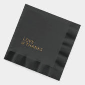 Elegante moderne typografie liefde en bedankt brui folie servetten (Links)