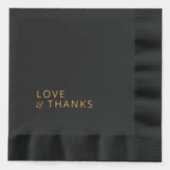 Elegante moderne typografie liefde en bedankt brui folie servetten (Voorkant)