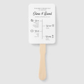 Elegante moderne unieke bruiloft tijdlijn programm handwaaier (Voorkant)