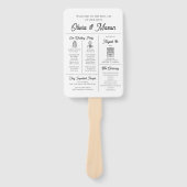 Elegante moderne unieke infographic bruiloft progr handwaaier (Voorkant)