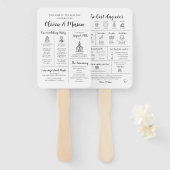 Elegante moderne unieke infographic bruiloft progr handwaaier (Voorkant en achterkant)