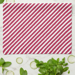 Elegante moderne vakantie rood en wit gestreepte k theedoek