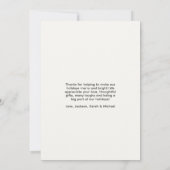 Elegante moderne vakantiefoto dank u kaart (Achterkant)