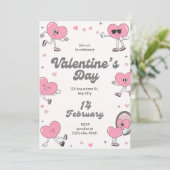 Elegante moderne Valentijnsdag uitnodiging (Staand voorkant)