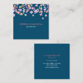 Elegante moderne verfrissende bloesem plein vierkante visitekaartje (Voorkant / Achterkant)