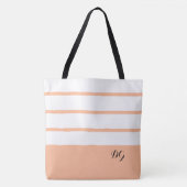 Elegante moderne vette strepen monogram trendy per draagtas (Voorkant)