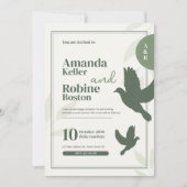 Elegante moderne vintage bruiloft uitnodiging (Voorkant)