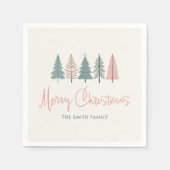 Elegante moderne vrolijke kerst servet (Voorkant)