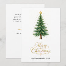 Elegante moderne watercolor Kerstboom foto