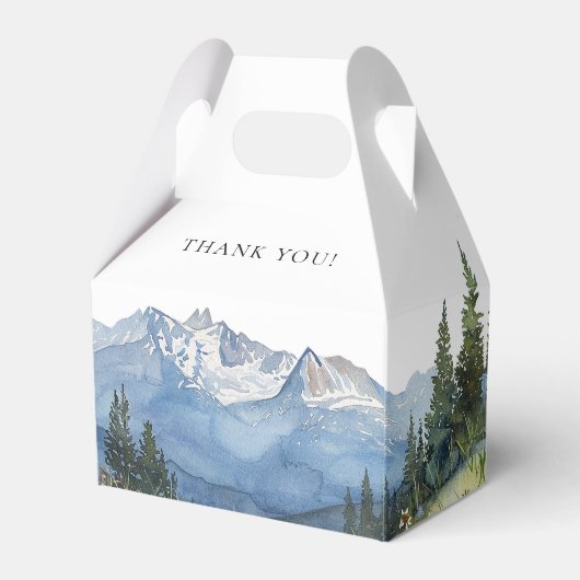 Elegante moderne Waterverf bruiloft Bedankdoosjes (Achterkant)