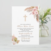 Elegante moderne Waterverf doop Kaart (Staand voorkant)