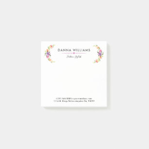 Elegante moderne Waterverven bloemenkrans Post-it® Notes