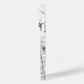 Elegante moderne Wildbloemen wit en zwart Case-Mate iPhone Case (Achterkant / Links)