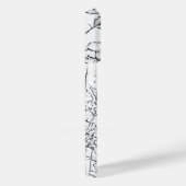 Elegante moderne Wildbloemen wit en zwart Case-Mate iPhone Case (Achterkant / Rechts)