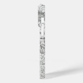 Elegante moderne Wildbloemen wit en zwart Case-Mate iPhone Case (Achterkant / Links)