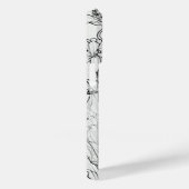 Elegante moderne Wildbloemen wit en zwart Case-Mate iPhone Case (Achterkant / Rechts)