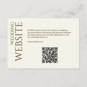 Elegante moderne wilde bloem off-white bruiloft informatiekaartje