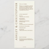 Elegante moderne wilde bloem off-white bruiloft programma (Voorkant)