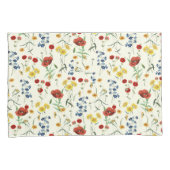 Elegante moderne wilde bloemen wit kussensloop (Voorkant-Rechts)