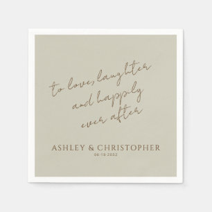 Elegante moderne Wildflower Taupe bruiloft Servet