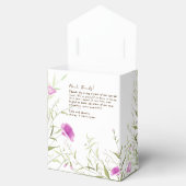 Elegante Moderne Wildflower Wit & Bronzen Bruiloft Bedankdoosjes (Geopend)