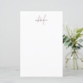 Elegante Moderne Witte Blush Roze Script Monogram (Staand voorkant)