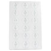 Elegante moderne witte grijze monogram bruiloft medium cadeauzakje (Voorkant)