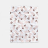 elegante moderne witte marmer roos gouden anananas fleece deken (Voorkant)