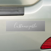 Elegante moderne witte script grijze gradiënt  bumpersticker (Op auto)