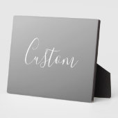 Elegante moderne witte script schrijven grijs verl fotoplaat (Zijkant)