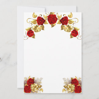 Elegante moderne witte trouwuitnodiging in goud save the date