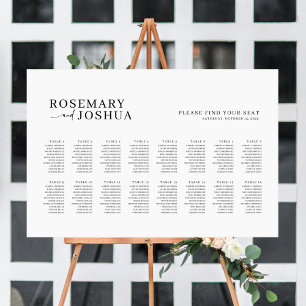 Elegante moderne zitplaatskaart Vind uw stoel Poster