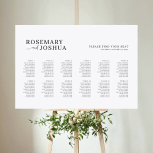 Elegante moderne zitplaatskaart Vind uw stoel Poster