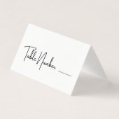 Elegante moderne zwart-wit trouwplaatskaart kaart (Voorkant)