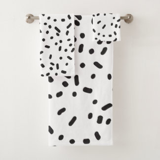 Elegante moderne zwarte en witte badhanddoeken bad handdoek