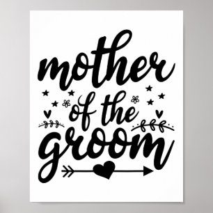 Elegante moeder van de bruidegom huwelijk moeder poster