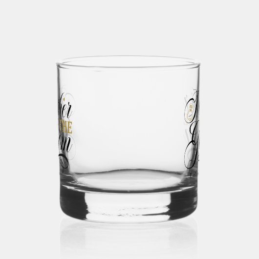 Elegante Moeder van de bruidegom voeg naam Bruilof Whisky Glas (Links)