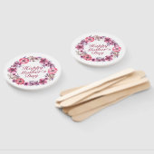 Elegante Moederdag Floral Wreath Hand Fan Handwaaier (Niet-gemonteerd)