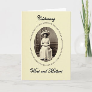 Elegante Moederdag Vrouw Kaart