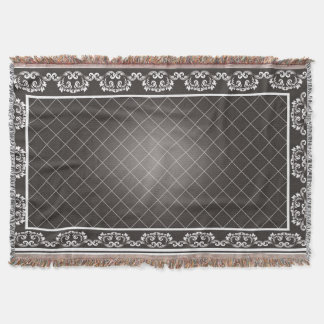 Elegante Monochrome Damask Gooi Deken