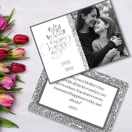 Elegante monochrome fotominimalist feestdagenkaart