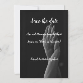 Elegante monochrome Save the Date kaart