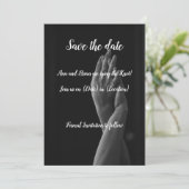 Elegante monochrome Save the Date kaart (Staand voorkant)